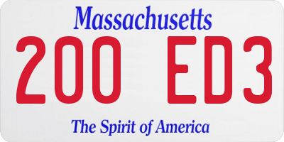 MA license plate 200ED3