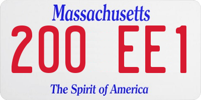 MA license plate 200EE1