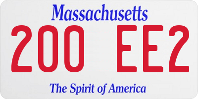 MA license plate 200EE2