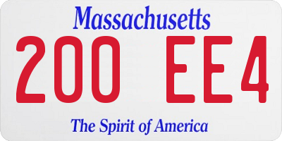 MA license plate 200EE4