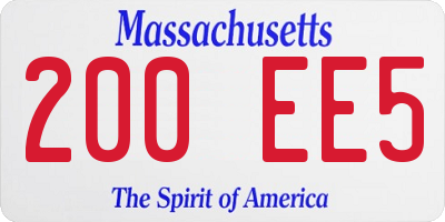 MA license plate 200EE5