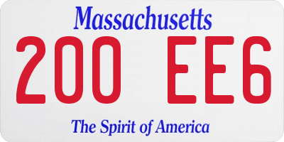 MA license plate 200EE6
