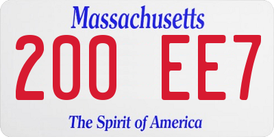 MA license plate 200EE7