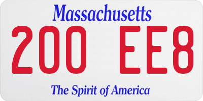 MA license plate 200EE8