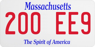 MA license plate 200EE9