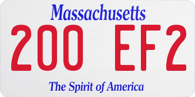 MA license plate 200EF2