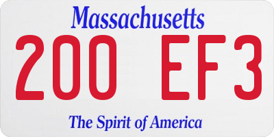 MA license plate 200EF3