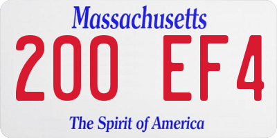 MA license plate 200EF4