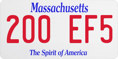 MA license plate 200EF5