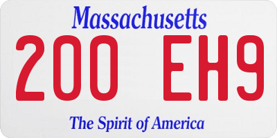 MA license plate 200EH9
