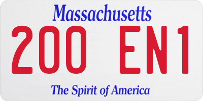MA license plate 200EN1