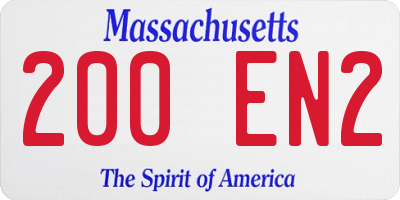 MA license plate 200EN2