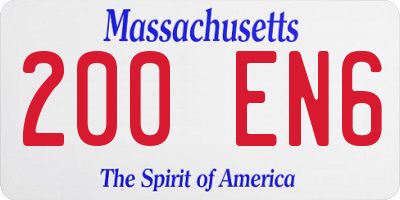 MA license plate 200EN6