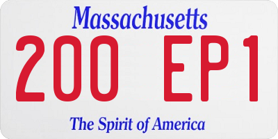 MA license plate 200EP1
