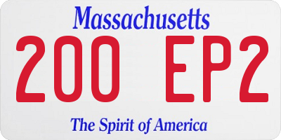 MA license plate 200EP2