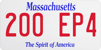 MA license plate 200EP4