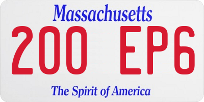 MA license plate 200EP6