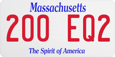 MA license plate 200EQ2