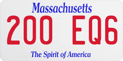 MA license plate 200EQ6