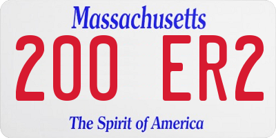 MA license plate 200ER2