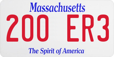MA license plate 200ER3