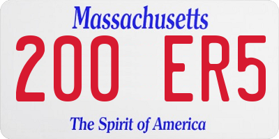 MA license plate 200ER5