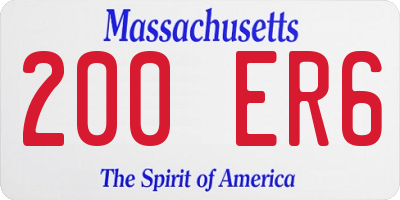 MA license plate 200ER6