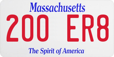 MA license plate 200ER8