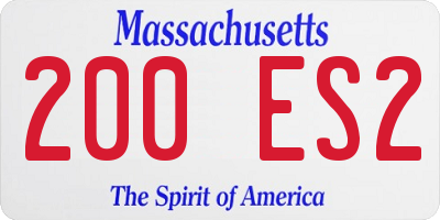 MA license plate 200ES2