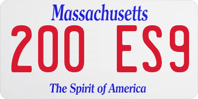 MA license plate 200ES9