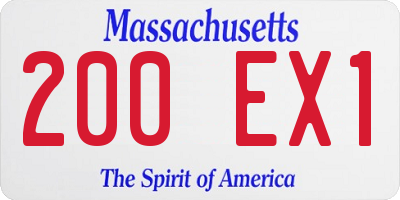 MA license plate 200EX1
