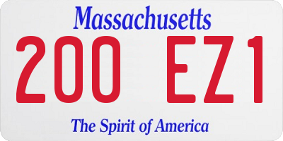 MA license plate 200EZ1