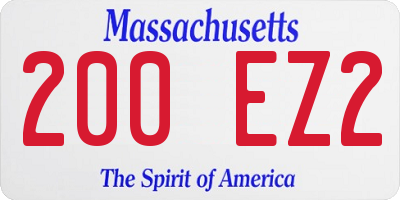 MA license plate 200EZ2