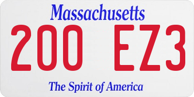 MA license plate 200EZ3