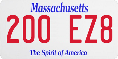 MA license plate 200EZ8