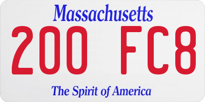 MA license plate 200FC8