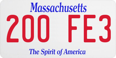 MA license plate 200FE3