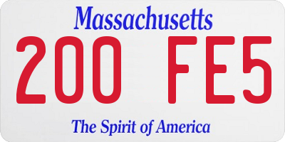 MA license plate 200FE5