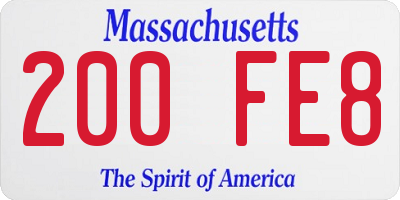 MA license plate 200FE8