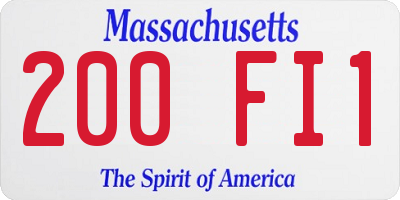 MA license plate 200FI1