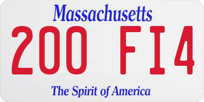 MA license plate 200FI4