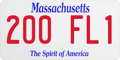 MA license plate 200FL1