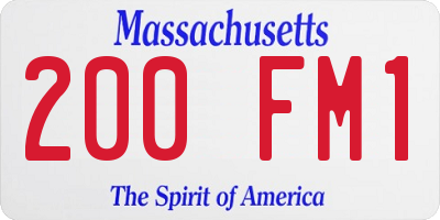 MA license plate 200FM1
