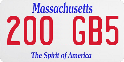 MA license plate 200GB5