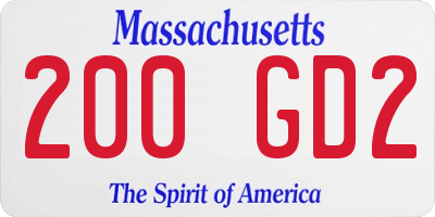 MA license plate 200GD2