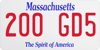MA license plate 200GD5