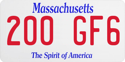MA license plate 200GF6