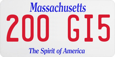 MA license plate 200GI5