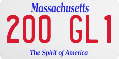 MA license plate 200GL1