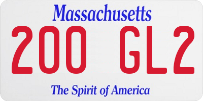 MA license plate 200GL2